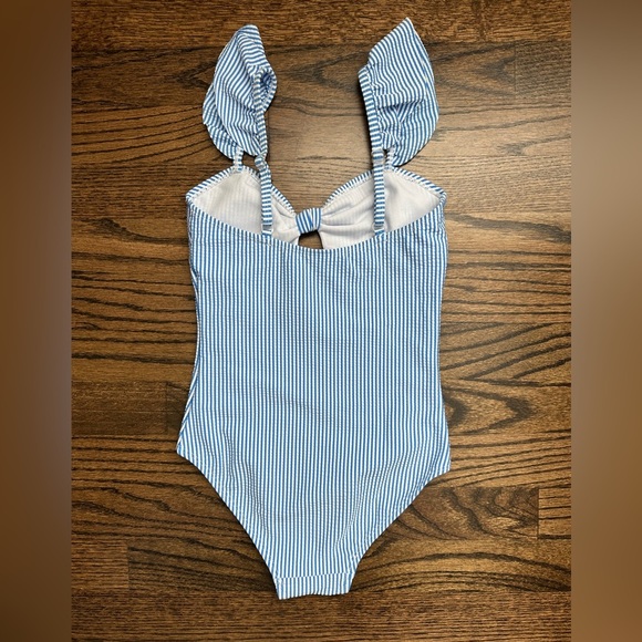 Snapper Rock Girls Seersucker Swimsuit - size 10 - Picture 4 of 6